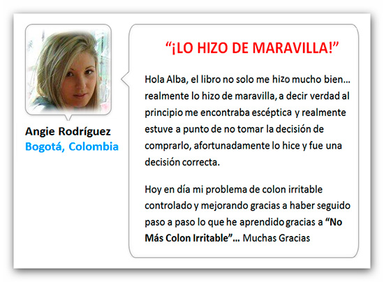 testimonio-angie | No Más Colon Irritable