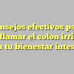 Consejos efectivos para desinflamar el colon irritable: cuida tu bienestar intestinal