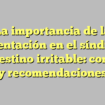 La importancia de la alimentación en el síndrome de intestino irritable: consejos y recomendaciones