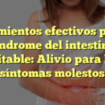 Tratamientos efectivos para el síndrome del intestino irritable: Alivio para los síntomas molestos