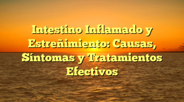 Intestino Inflamado y Estreñimiento: Causas, Síntomas y Tratamientos Efectivos